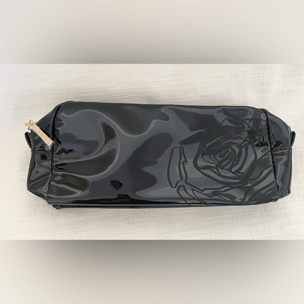 New Lancôme Black Patent Cosmetic Bag